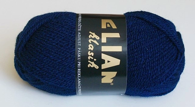 Pletací příze Elian Klasik č.148 tmavě modrá