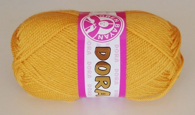 Pletací příze Dora - hořčicová 099