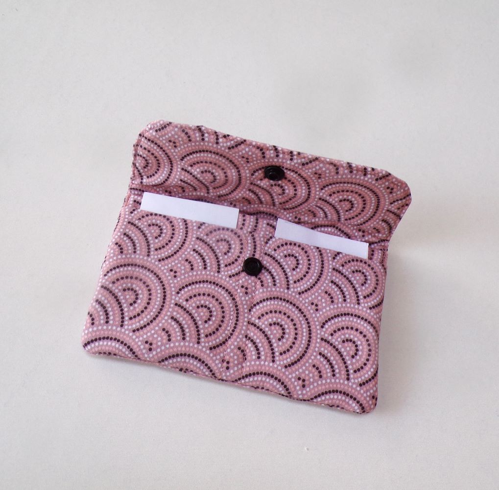 Pouzdro na karty a doklady - starorůžové mandaly 15 x 9 cm