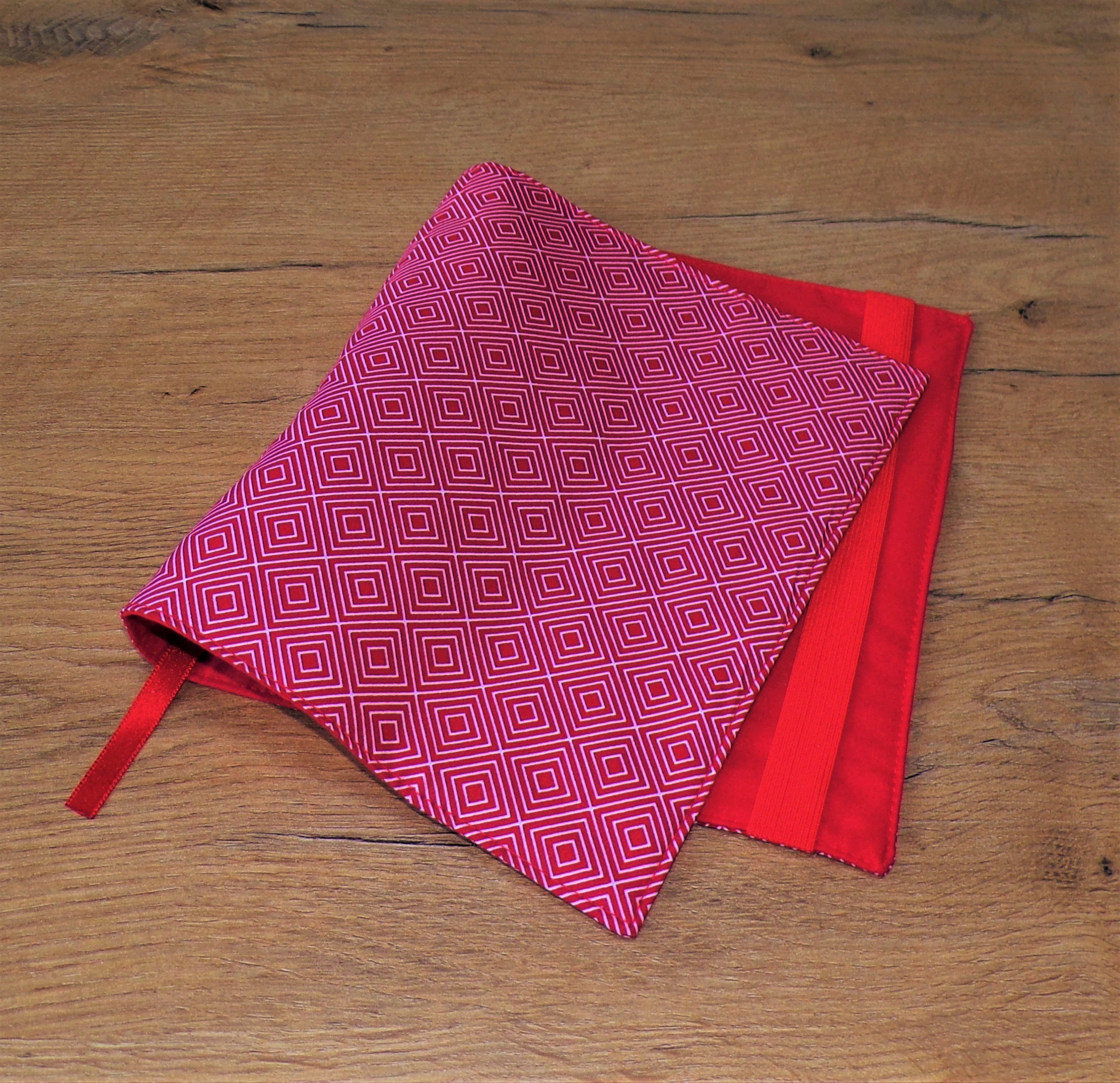 Obal na knihu - výška 23 cm - geo červený