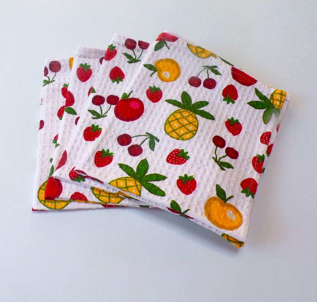 Kuchyňská utěrka - ananas, jahody