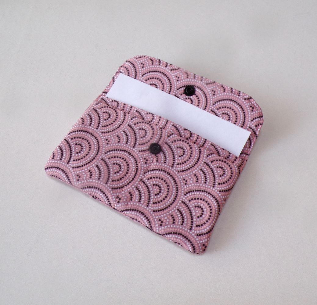 Pouzdro na karty a doklady - starorůžové mandaly 15 x 9 cm