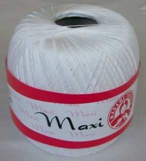 Háčkovací příze Maxi MT č.1000 bělená bílá