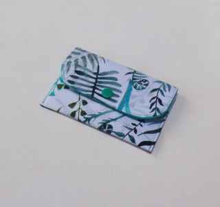 Pouzdro / kapsička na karty - kapradí 12 x 9 cm