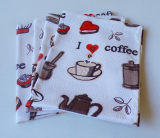 Kuchyňská utěrka - coffee
