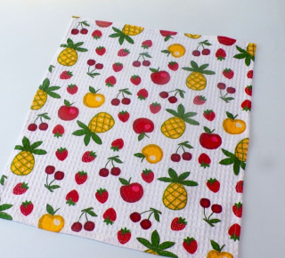 Kuchyňská utěrka - ananas, jahody